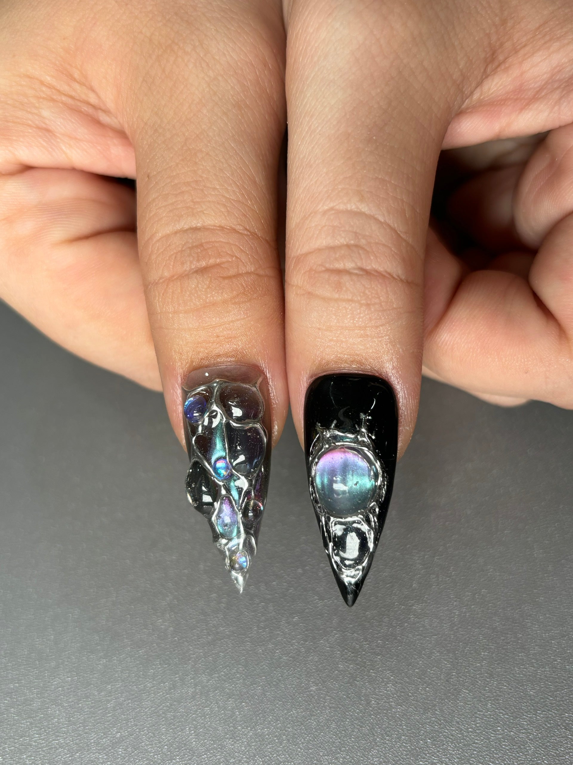 CYBER GALAXY DRIP - Y2K METAL FRAME NAIL SET