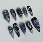 CYBER GALAXY DRIP - Y2K METAL FRAME NAIL SET